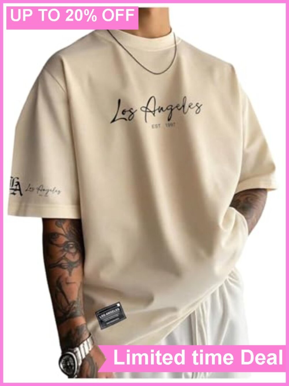 Men's Letter Graphic Print Short Sleeve Crew Neck T-Shirt Summer Tee